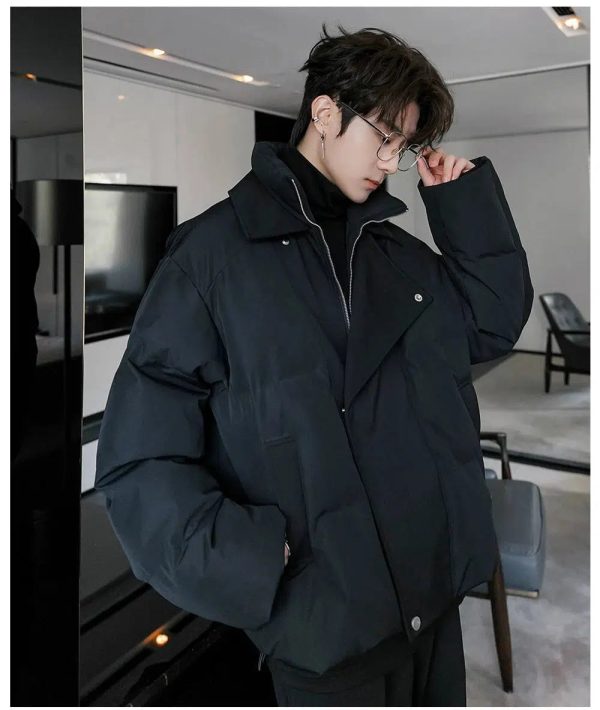 Two-piece  Oversized Jacket with High Collar For Sale - Image 5