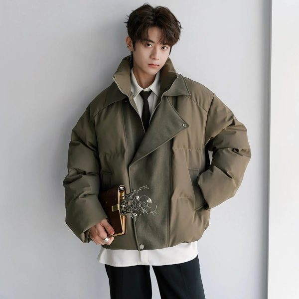Two-piece  Oversized Jacket with High Collar For Sale
