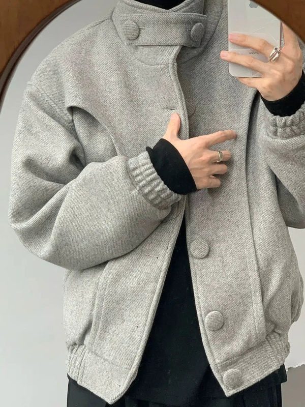 Thickened Wool High-Collar Jacket Hot on Sale - Image 4
