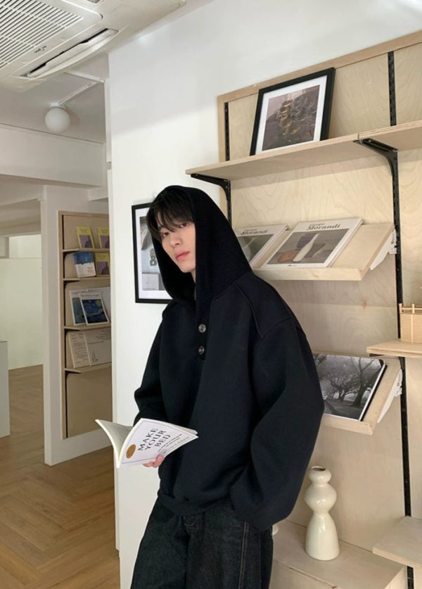 Loose Fit Hooded Sweatshirt Cheap