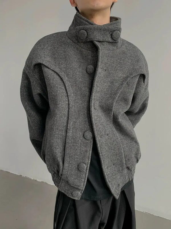 Thickened Wool High-Collar Jacket Hot on Sale