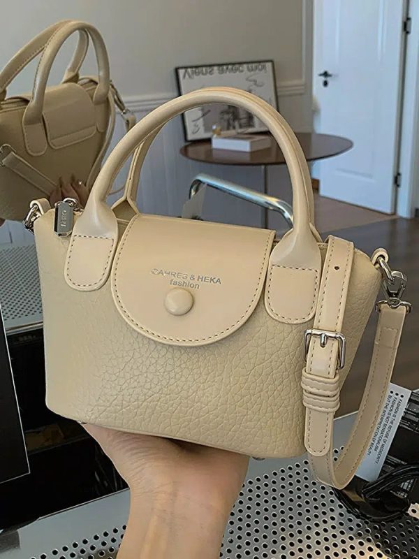 Small Leather Bucket Crossbody Bag For Sale - Image 4