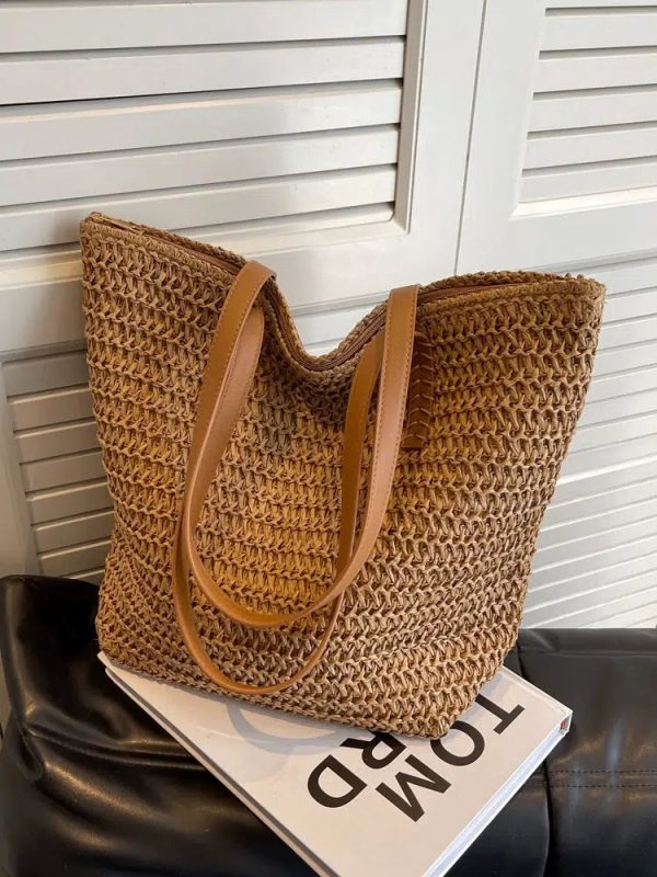 Woven Straw Tote Bag For Cheap - Image 4