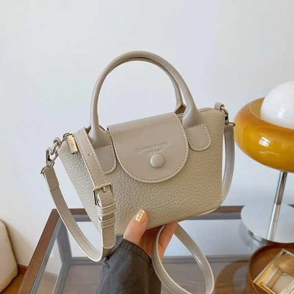 Small Leather Bucket Crossbody Bag For Sale - Image 5