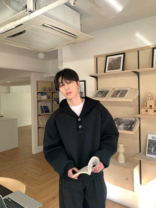 Loose Fit Hooded Sweatshirt Cheap - Image 3