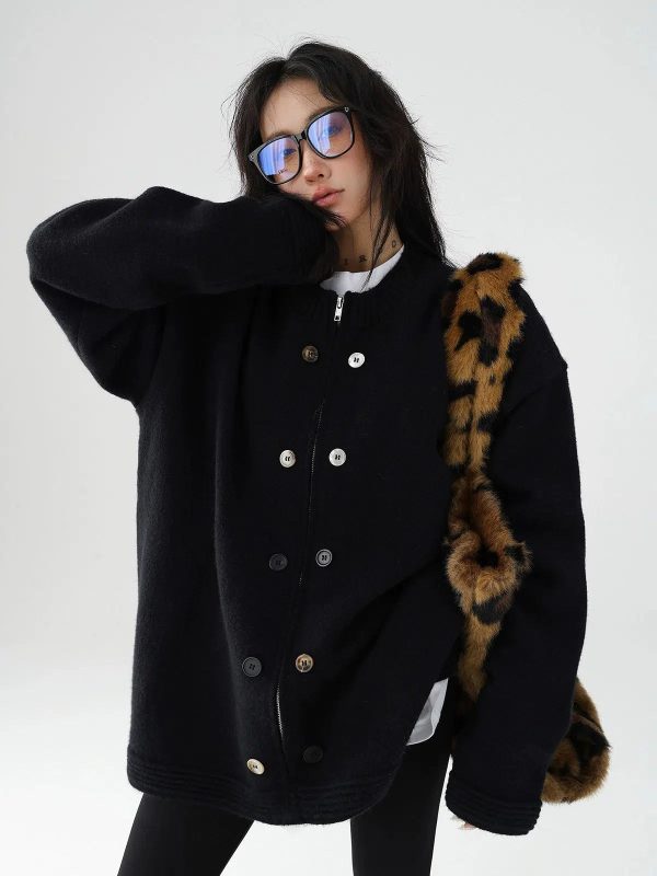 Oversized Button-Up Sweatshirt For Discount