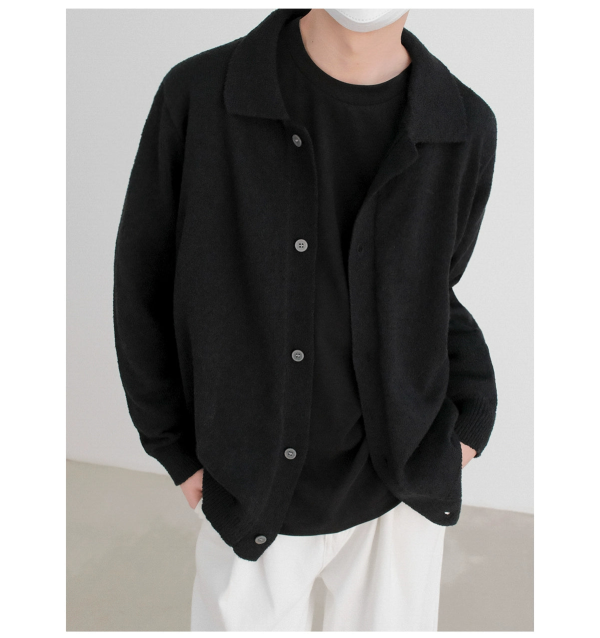 Button-front Lapel Knitted Cardigan Supply - Image 3