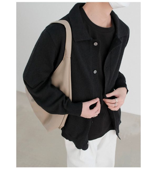 Button-front Lapel Knitted Cardigan Supply - Image 2