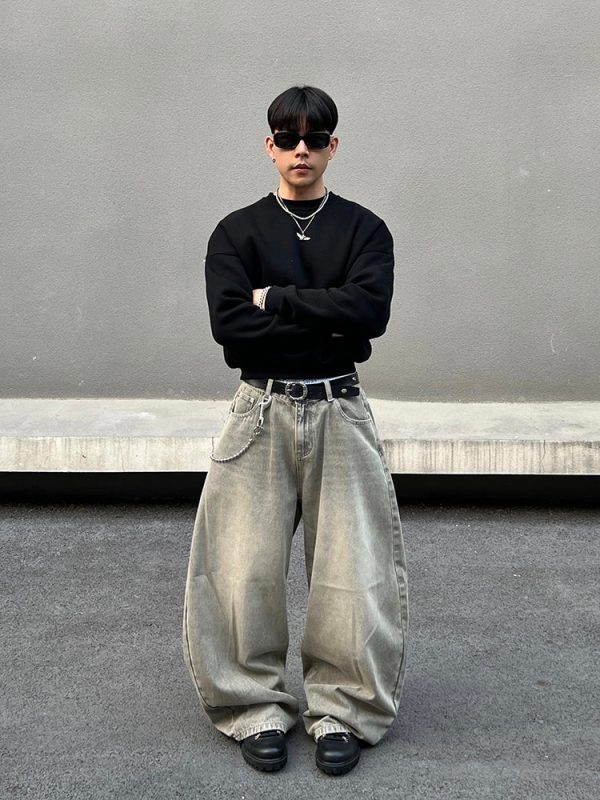 Baggy Wide-Leg Jeans Online Hot Sale - Image 5