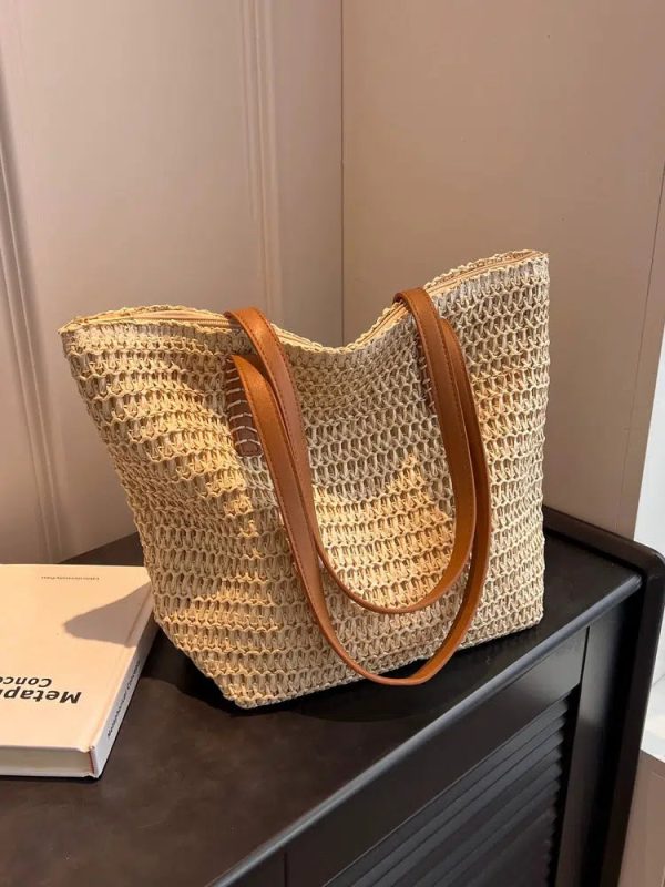 Woven Straw Tote Bag For Cheap - Image 3