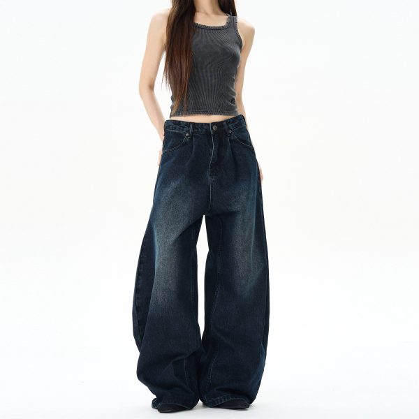 Retro Wide-Leg Street-Style Jeans Discount