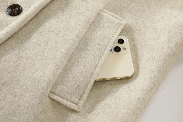 Double-Breasted Wool Coat with Belt Supply - Image 4