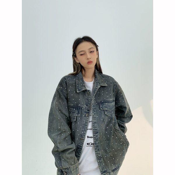 Peal Studded Denim Jacket Supply