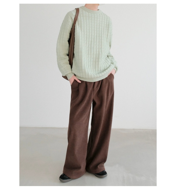 3D Plaid Drop Shoulder Sweater For Discount - Image 3