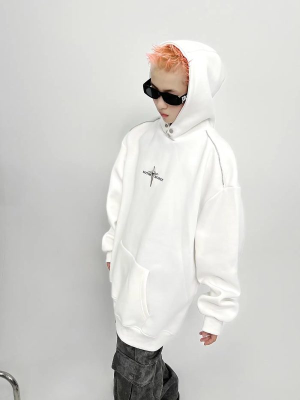 Oversized Hoodie with Cross Star on Sale - Image 5