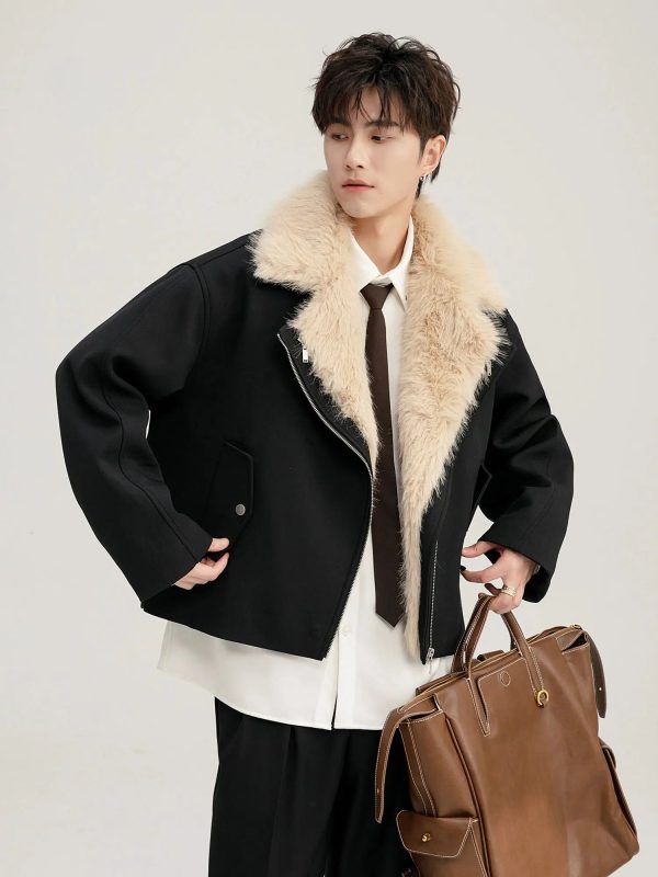 Short Jacket with Detachable Fur Collar Cheap - Image 3