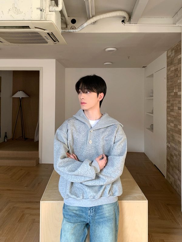 Loose Fit Hooded Sweatshirt Cheap - Image 2