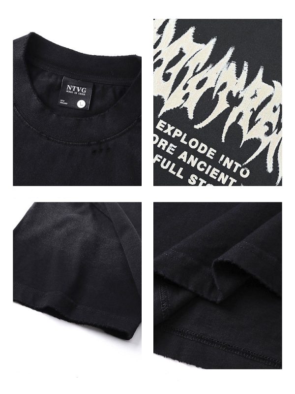 Letter Print Short-Sleeve T-Shirt Sale - Image 3
