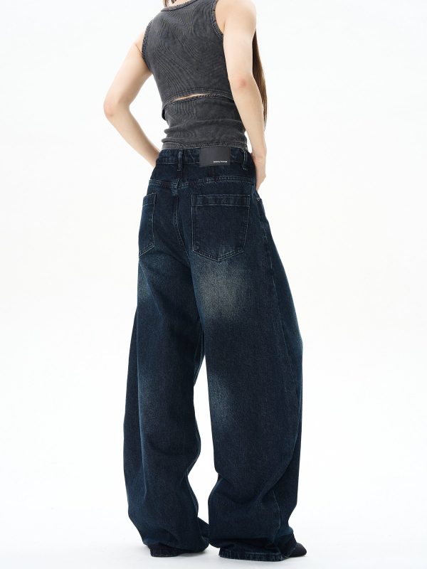 Retro Wide-Leg Street-Style Jeans Discount - Image 3