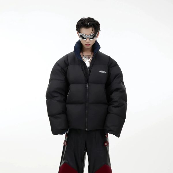 Short Stand Collar Double-sided Jacket Online Sale - Image 2