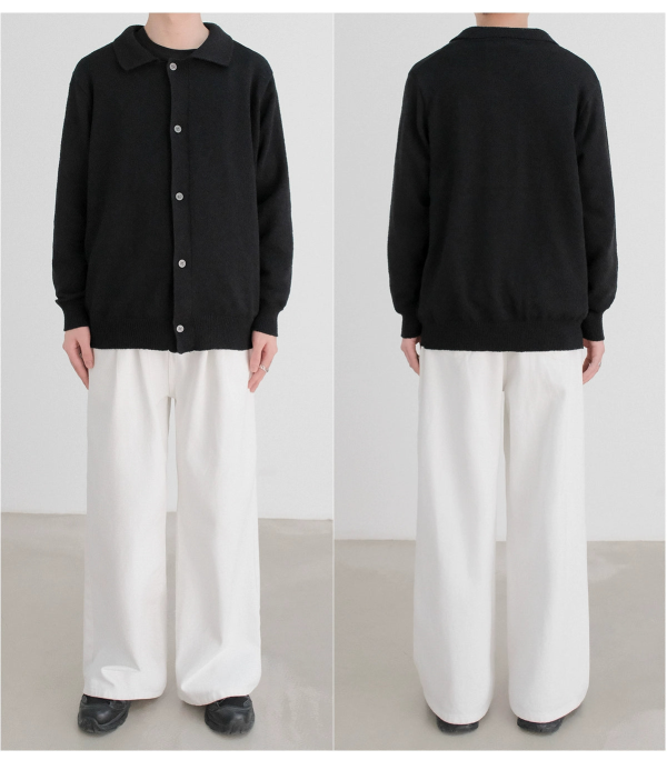Button-front Lapel Knitted Cardigan Supply - Image 4