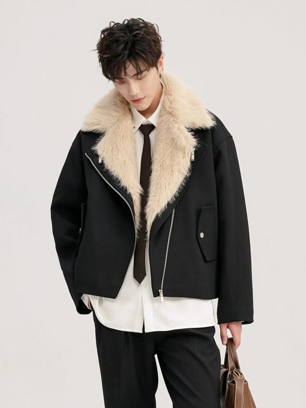 Short Jacket with Detachable Fur Collar Cheap - Image 4