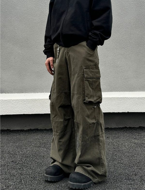 Relaxed Fit Cargo Wide-Leg Pants Sale - Image 5