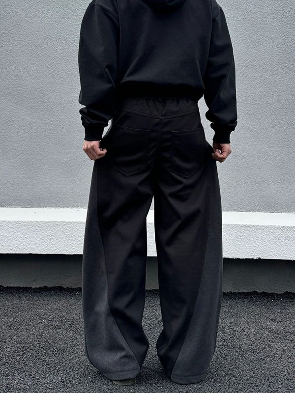 Wide-Leg Woolen Drape Casual Pants Fashion - Image 3