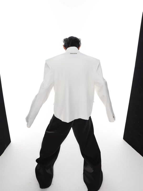 Metal Airplane Button Suit Jacket Online Sale - Image 5