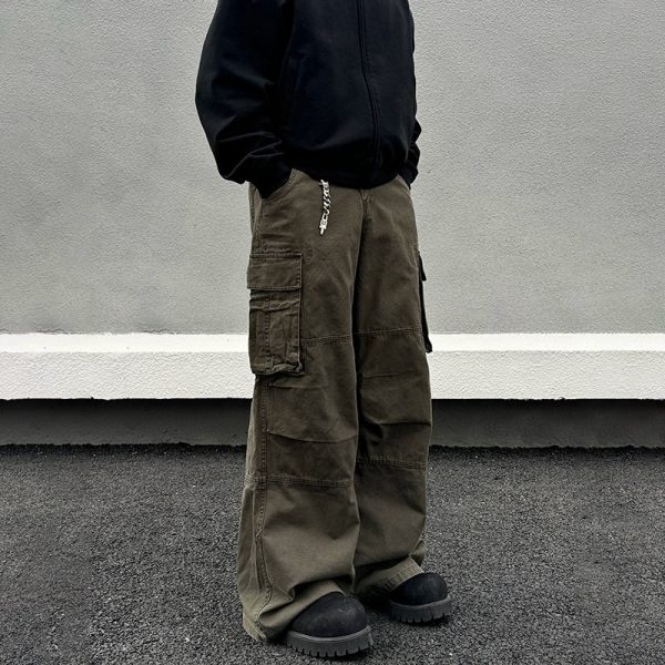 Relaxed Fit Cargo Wide-Leg Pants Sale - Image 3