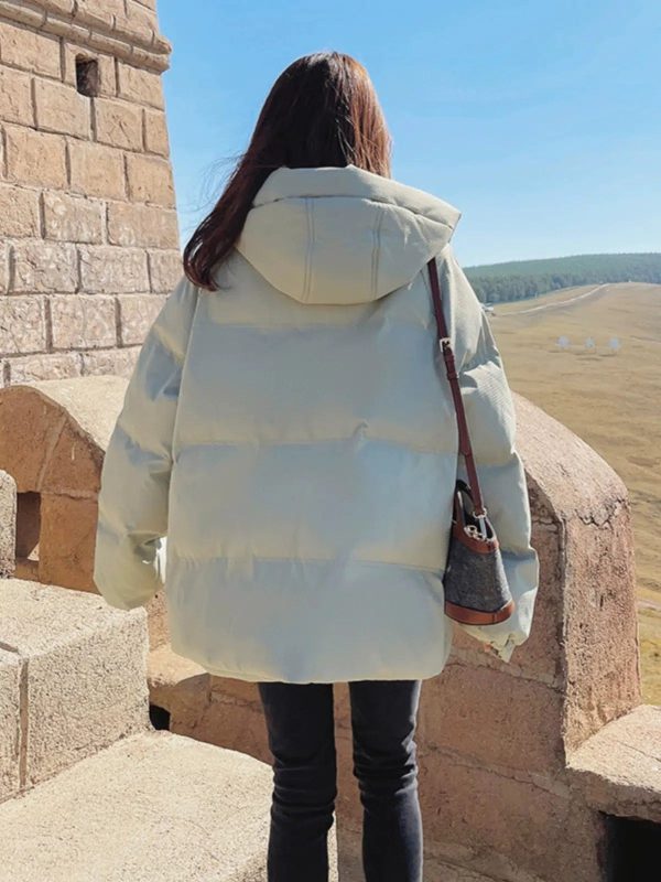 Hooded Loose Fit Down Jacket on Sale - Image 3