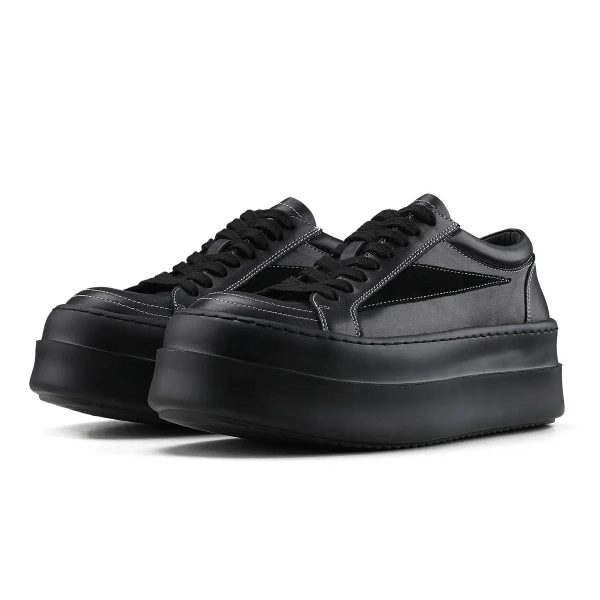 Leather Inverted Sneakers For Discount - Image 3
