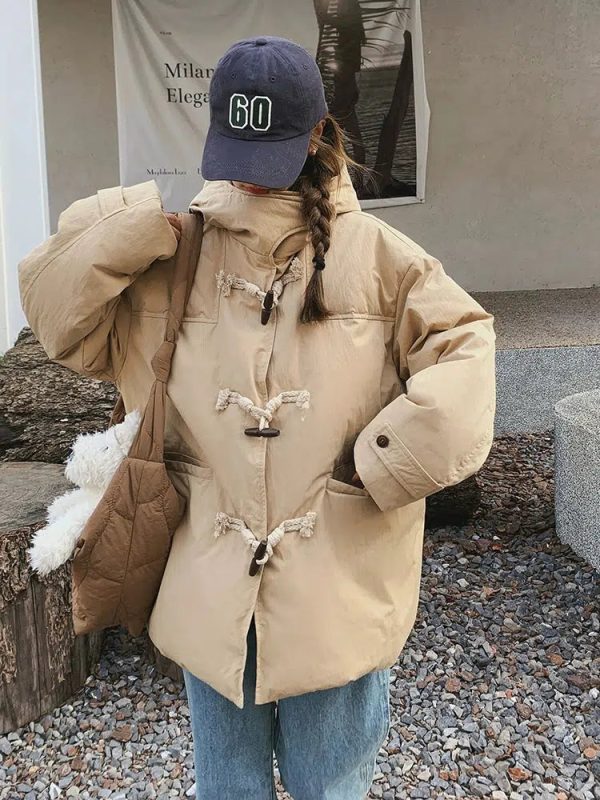 Short Horn Button Down Duck Down Jacket For Cheap - Image 2