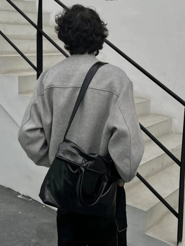 Retro Leather Crossbody Tote Bag Hot on Sale - Image 4