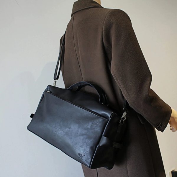 Large Capacity Leather Shoulder Bag Online now - Image 3