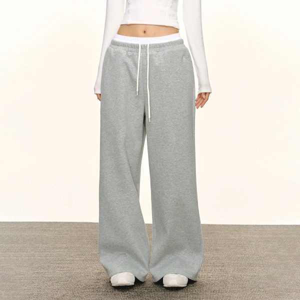 Drawstring Waist Casual Wide-Leg Pants Fashion - Image 2
