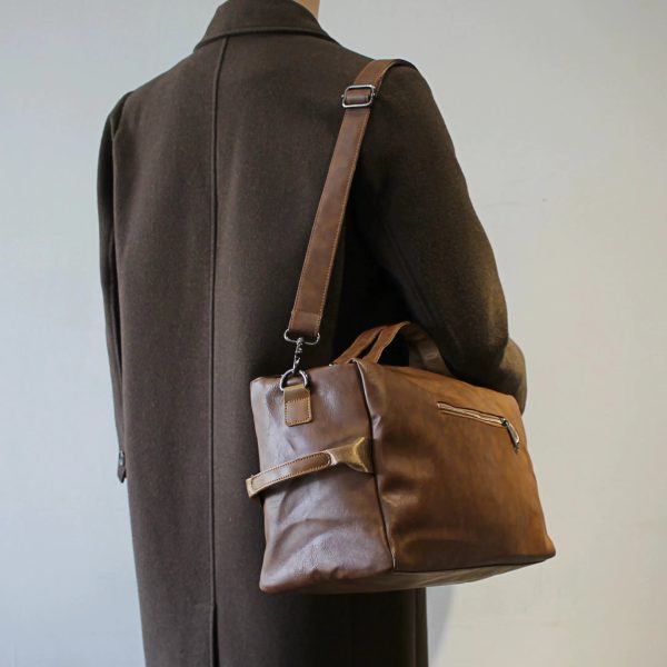 Large Capacity Leather Shoulder Bag Online now - Image 2