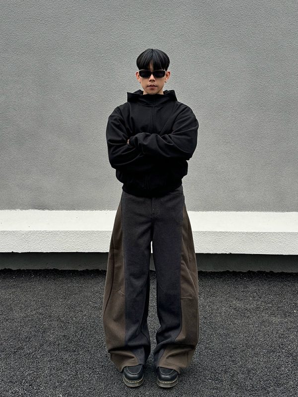 Wide-Leg Woolen Drape Casual Pants Fashion - Image 5