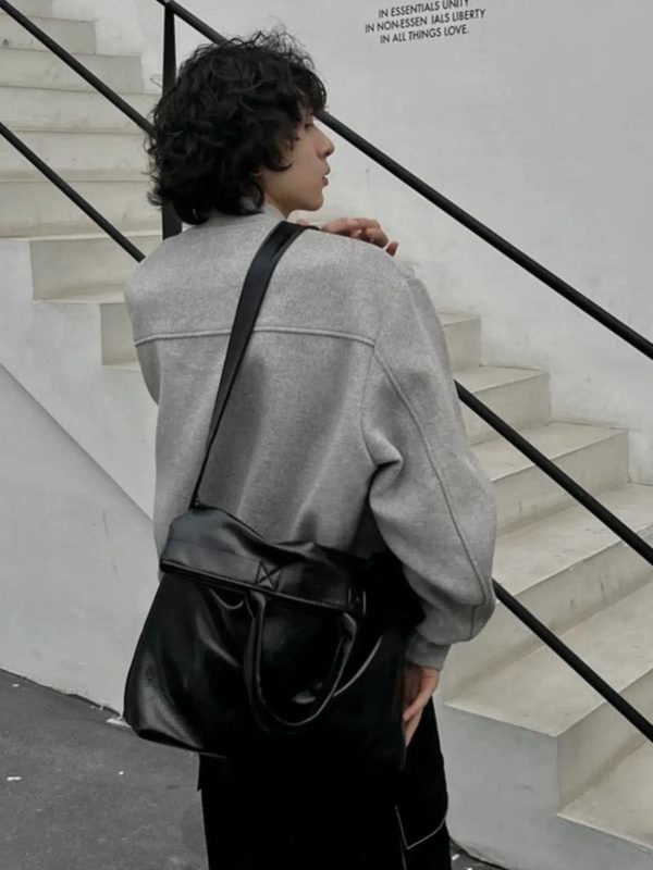 Retro Leather Crossbody Tote Bag Hot on Sale - Image 3