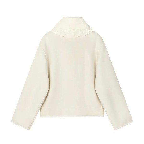 Detachable Scarf Wool Coat Online now - Image 4