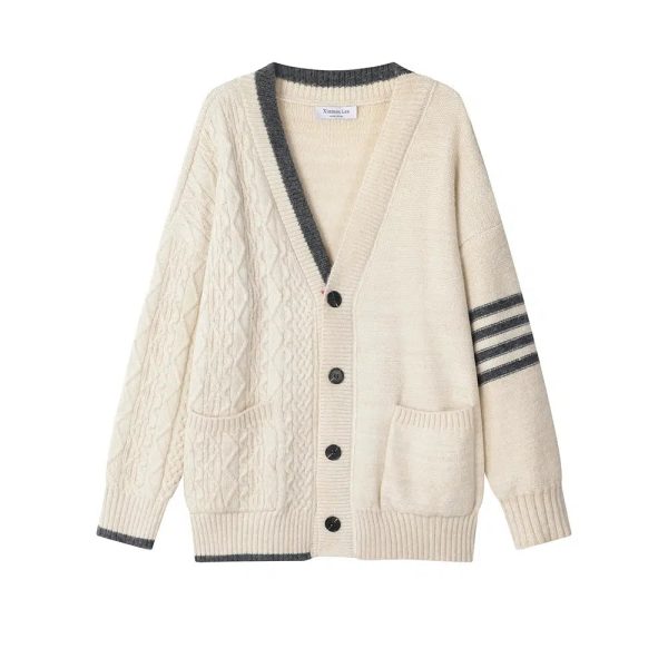 Cable Knit  Pockets Cardigan Sale