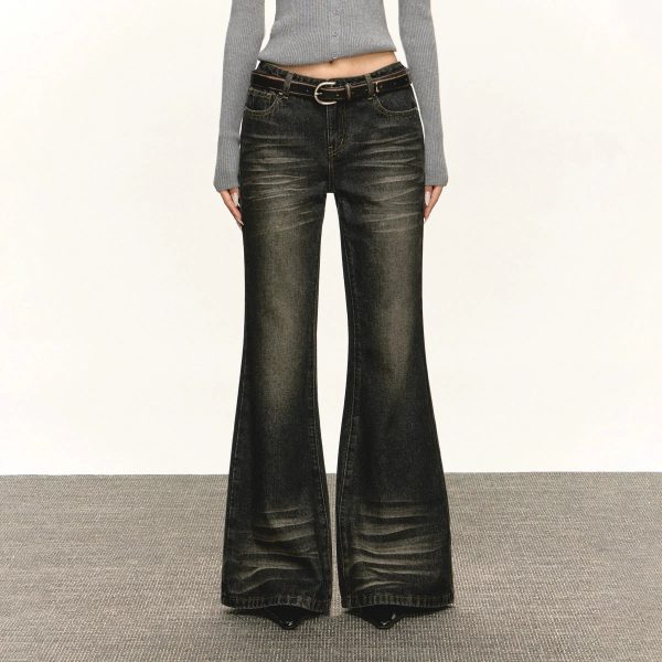 Flare Leg Denim Pants Fashion