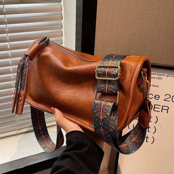 Vintage Pattern Strap Shoulder Bag on Sale