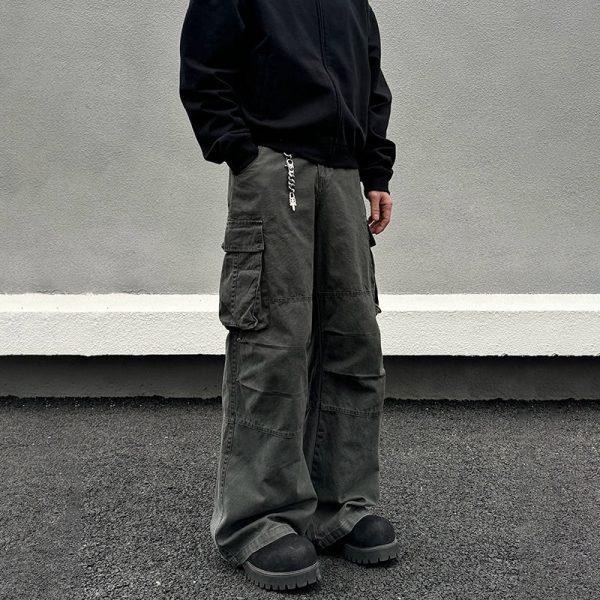 Relaxed Fit Cargo Wide-Leg Pants Sale