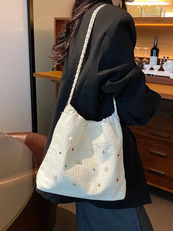 Chain Strap Embellished Tote Bag Online now - Image 2