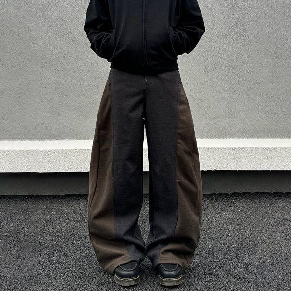 Wide-Leg Woolen Drape Casual Pants Fashion