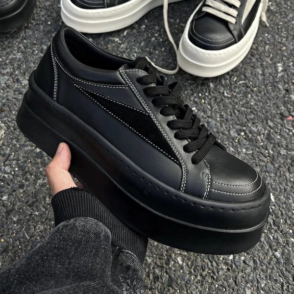 Leather Inverted Sneakers For Discount