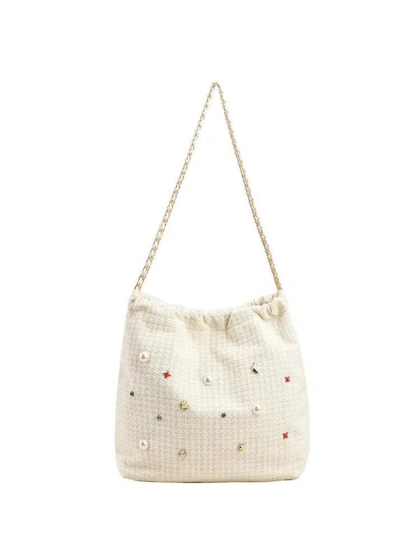Chain Strap Embellished Tote Bag Online now - Image 5
