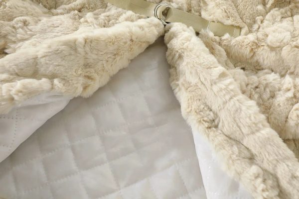 Tie Closure Plush Textured Coat Cheap - Image 4