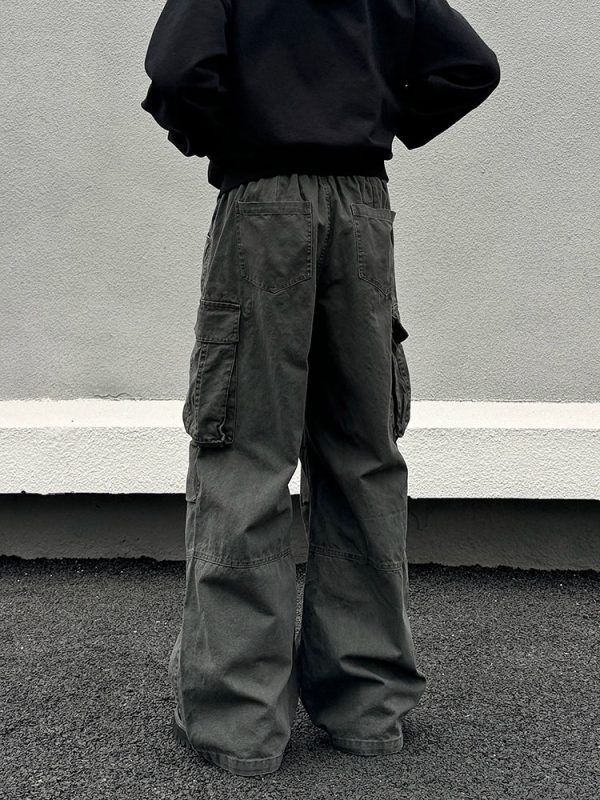 Relaxed Fit Cargo Wide-Leg Pants Sale - Image 4